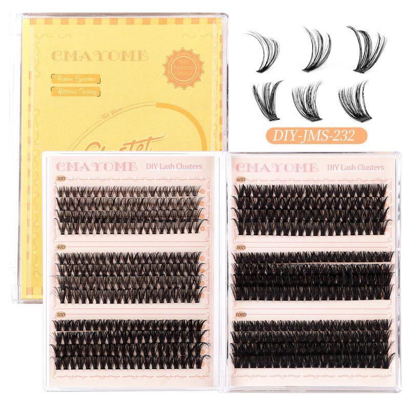 False Eyelashes Eyelash Book Set Box Segmented Eyelashes D Curve Thick 30D40D50D60D80D100D Single Cluster Eyelashes_voghion.com
