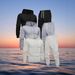 Unisex 3-Piece Winter Tracksuit Set - Fleece-Lined Hoodie & Joggers With Breathable Comfort_voghion.com