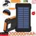OnePlus200000 MAh Solar-Powerbank, Große Kapazität, Tragbare, Schnelle Aufladung, Externe Batterie, Silizium Solar Panel Für_voghion.com