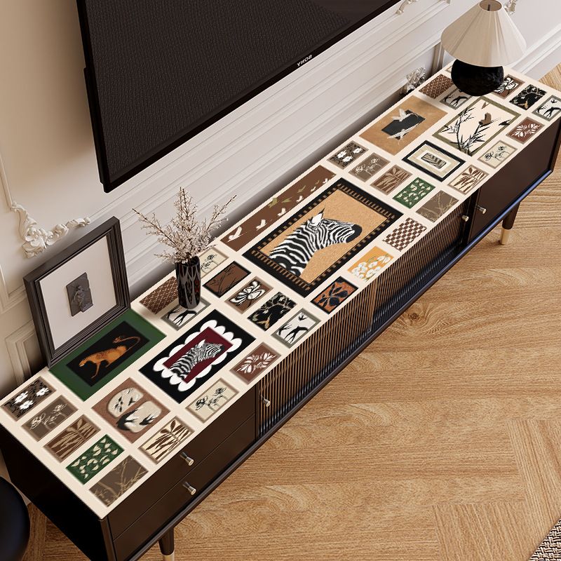 TV Cabinet Table Mat Antique Shoe Cabinet Entrance Mat Waterproof Leather Can Be Cut High End Dining Side Cabinet Protective Pad_voghion.com