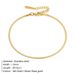 eManco Stainless Steel Adjustable 1.5MM Round Snake Chain Gold Plated Anklet_voghion.com