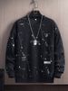 Heren casual pullover sweatshirt lange mouwen ronde hals grafische print losse pasvorm urban streetwear (grijs/zwart/wit/beige)_voghion.com