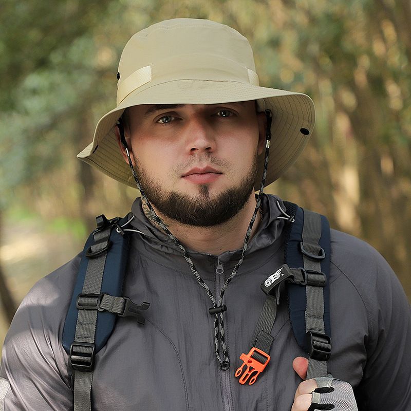 Sombrero de pesca para hombre - Talla extragrande para cabezas grandes (protección solar UPF 50+ y tejido de secado rápido)_voghion.com