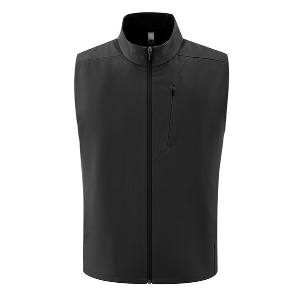 Heren softshellvest herfst/winter – 270g 50D polyester rasterstof | Winddicht en kreukvrij ontwerp met opstaande kraag (M-4XL)_voghion.com