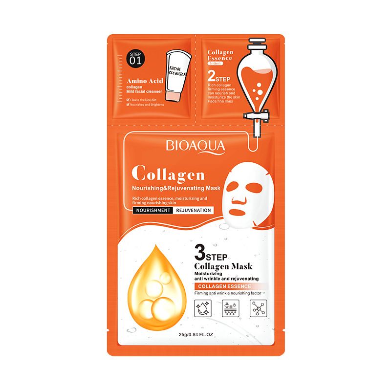 All English BIOAOUA Collagen Trilogy Maschera viso idratante e detergente per i pori_voghion.com