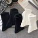 Women's SocksIn Black And White For Spring Thick Thread Deodorizing Sweat Absorbing Breathable Non Pilling High Elastic Sports Socks_voghion.com