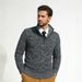 Men's Clothing Plus Size Knit Sweater, Warm Pullover With Half Zip Neck, Stretchable & Breathable, Casual Long Sleeve Top (6 Colors & 5 Sizes)_voghion.com