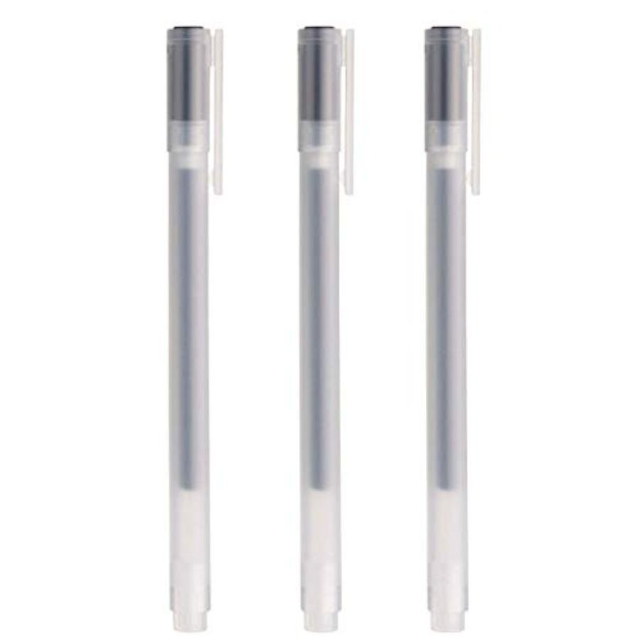 Penna a sfera con inchiostro gel nera da 0,38 mm, confezione da 3, importazione giapponese_voghion.com