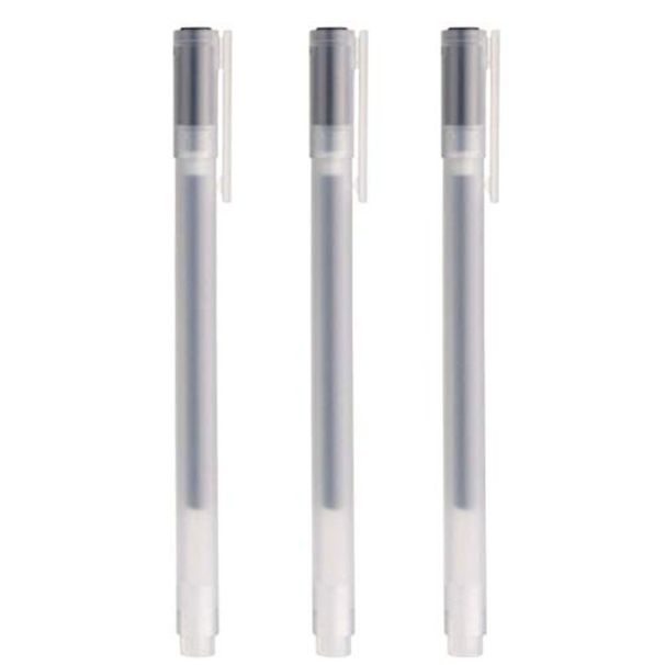 Penna a sfera con inchiostro gel nera da 0,38 mm, confezione da 3, importazione giapponese_voghion.com