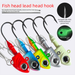 Fish Lead Head Hook With UV Soft Large Weight 40g 30g Luminous Bait Zhoushan Sea Fishing Bass Lure_voghion.com