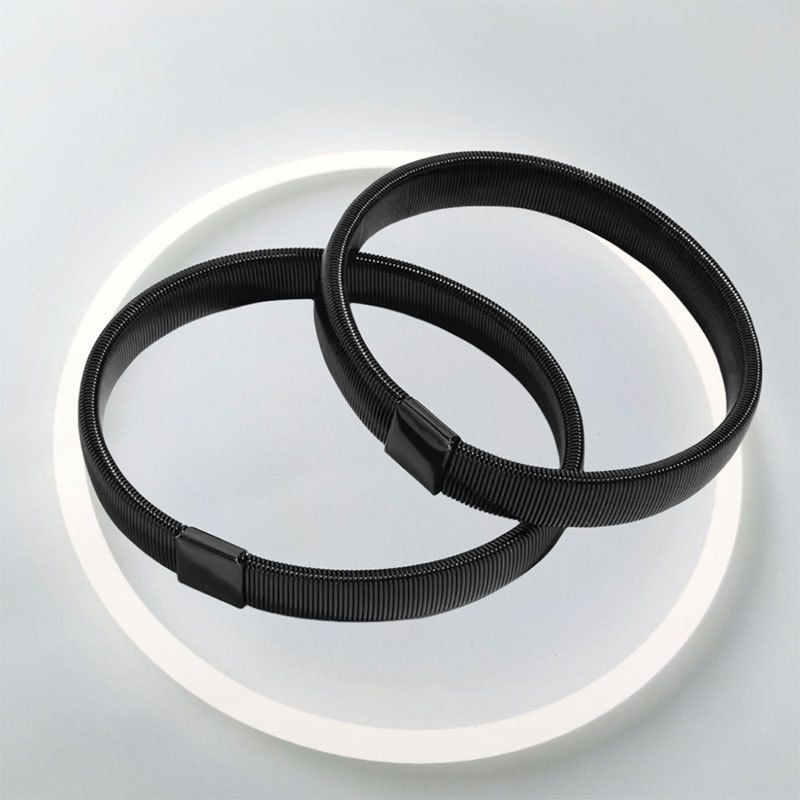 Men's And Women's Metal Spring Bracelet Elastic Adjustable Arm Band Anti-Slip Sleeve Cuff_voghion.com