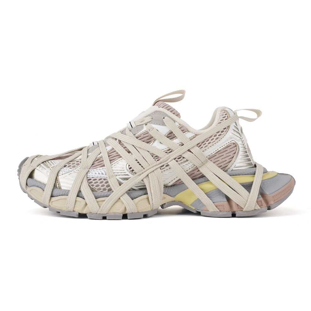 Men And Women Paris 10th Generation 3XL Dad Lace-Up Champagne Gold Thick Sole Height-Increasing Breathable_voghion.com