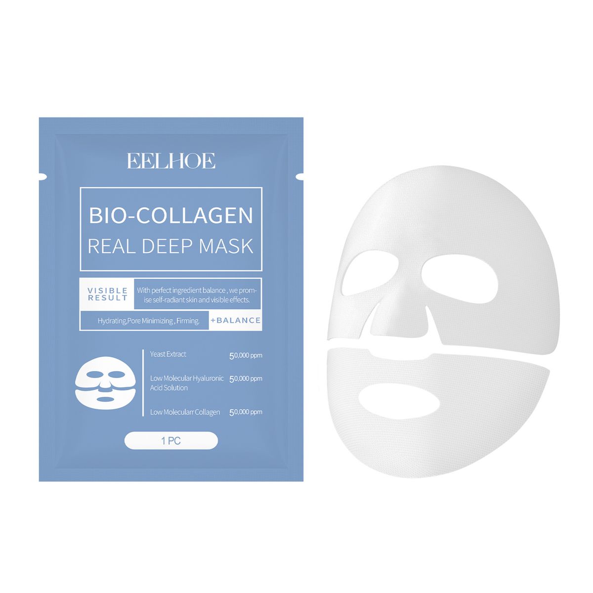 EELHOE Collagen Glatte, zarte, feste, feuchtigkeitsspendende Gesichtsmaske_voghion.com