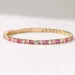 Bracciale tennis in argento sterling con diamanti rosa sfumati S925, temperamento raffinato e lusso Y251031_voghion.com