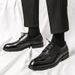 British Style Brogue Leather 2022 Autumn Fashion Casual Lace-up Single Men's Suit Shoes_voghion.com