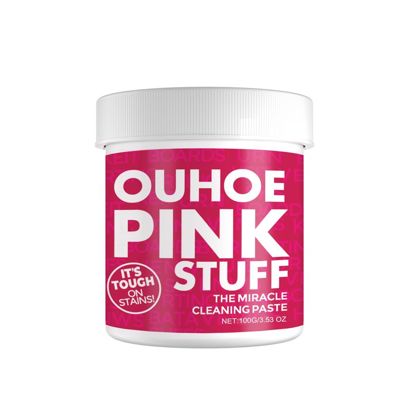 Sanfte multifunktionale Reinigungscreme für zu Hause entfernt schwere Ölflecken in der Küche. Universelles Reinigungspulver im Pink Barrel-Stil._voghion.com