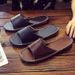 Unbeatable Quality Couple Summer Home Anti Slip Soft Bottom Beauty Salon Wooden Floor Indoor Solid Color Men's And Women's Leather Slippers_voghion.com
