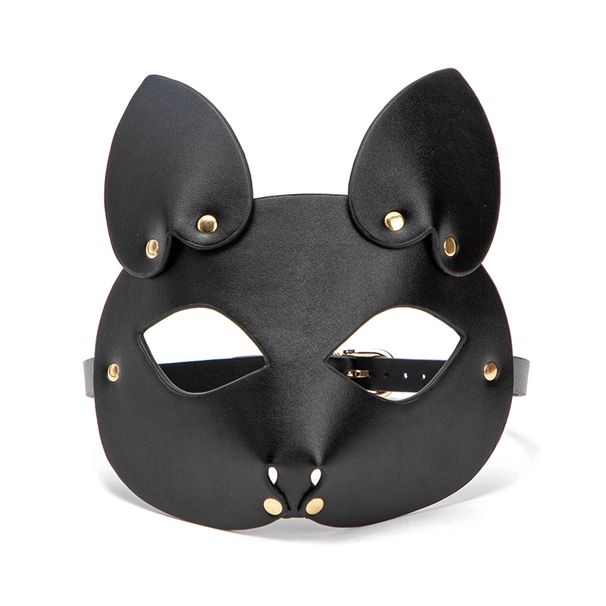 BLACKWOLF Leather Mask Cats BDSM Eye Patch Bunny Intimate Toys Women Adults Halloween Masquerade Masks For Costume Party_voghion.com