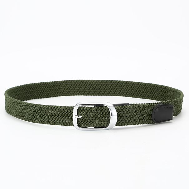 buckle Comfortable Men's And Women's Woven Elastic Belt, Korean Version, Casual Multifunctional Golf Belt_voghion.com
