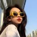 2025 New Yellow Sunglasses, Women's Tide, Large Frame, Show Face, Small Street Shooting, Advanced Sense Photography, Sunglasses, UV Protection_voghion.com