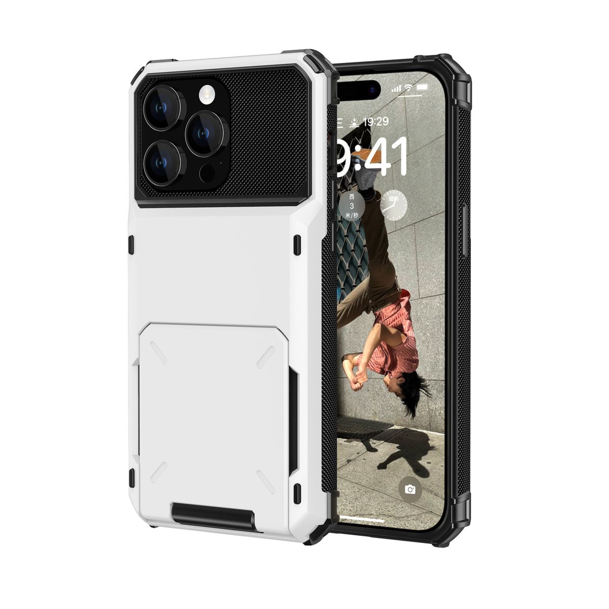 Flip Card Case For IPhone 15 Pro & SE 4 - 2-in-1 Creative Wallet Cover With Shockproof Protection_voghion.com