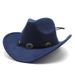 Cappello da cowboy western da uomo in lana con tesa curva, in feltro, per bambini_voghion.com