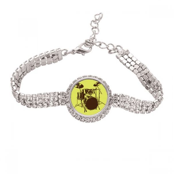 Bobni Glasba Klasični instrument Tenis Verižica Obesek za gleženj Zapestnica Diamantni nakit_voghion.com