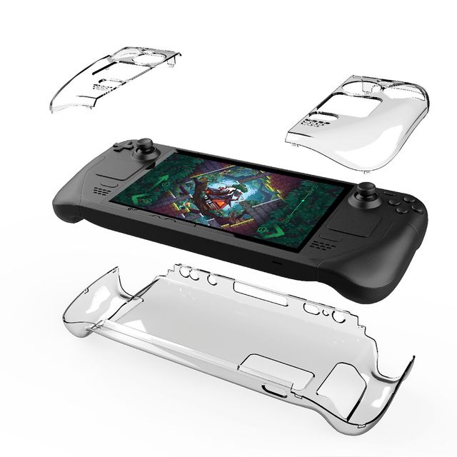 Custodia rigida trasparente per PC per Steam Deck Host Split Crystal Custodie protettive Custodia per gamepad per console di gioco Steamdeck_voghion.com
