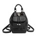 Simple Leisure PU Black Chain Bucket Bag 2025 Spring And Summer New Large Capacity Women's Bags_voghion.com