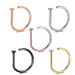 1/3/5 pezzi in acciaio inossidabile 316L finto piercing al naso per donne e uomini, anello al naso a forma di D con clip, piercing al naso_voghion.com