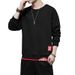 Men’s Layered Look Long Sleeve T-Shirt – Korean Streetwear Pullover, Autumn Essentials, Ribbed Hem Casual Top_voghion.com