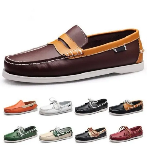 Scarpe casual da uomo alla moda tipo69 in pelle stile britannico nere bianche marroni verdi gialle rosse comode da esterno traspiranti_voghion.com