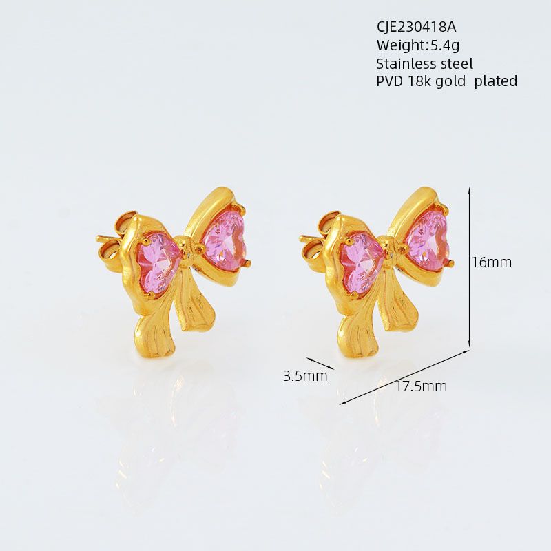 Exquisite Design, Cat Eye Stone Butterfly Feminine Temperament, Zircon Inlaid Earrings, Versatile, Simple And_voghion.com