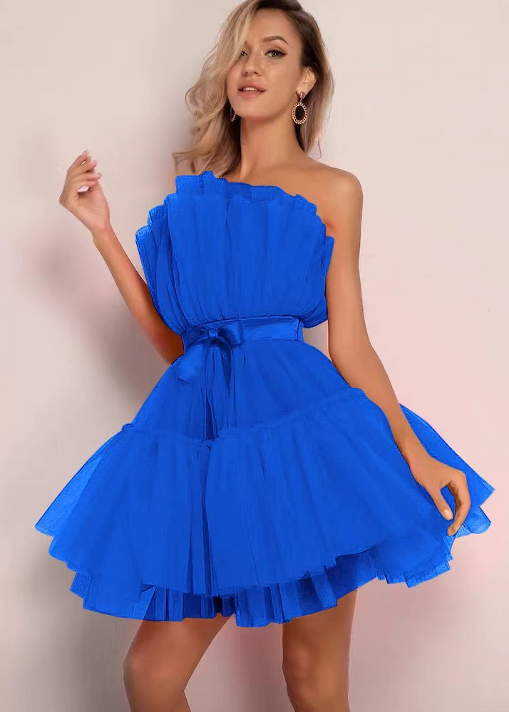 Gonna a palloncino con fiocco in maglia temperamento da donna_voghion.com