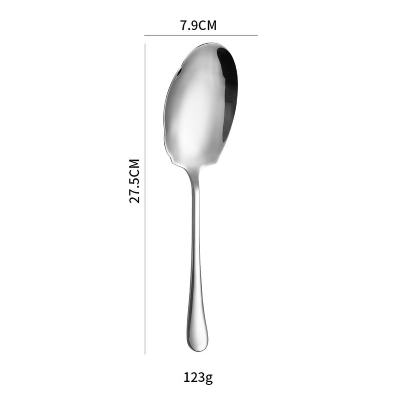 Cuchara macho extendida de acero inoxidable, cuchara para servir en el hogar_voghion.com