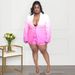 Plus Size Damenmode Farbverlauf Grün Obstkragen Kleiner Blazer Hohe Taille Shorts Set Für Frauen Trendy_voghion.com