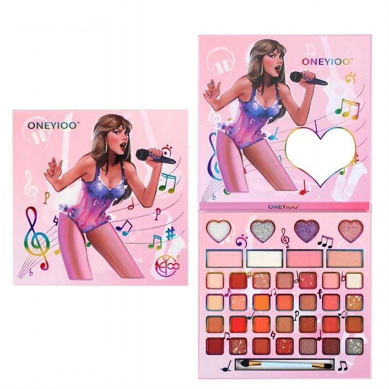 36 Colors Taylor Pattern Eyeshadow Palette Matte Shimmer Makeup Set With Brush_voghion.com