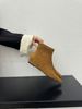 2024 New Autumn Winter Hidden Wedge Back Zipper Slim Martin Women's Short Suede Low-Cut Boots_voghion.com