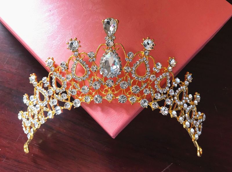 Hot selling bridal crown crystal gorgeous luxury bridal tiara hair accessories show birthday crown wedding dress accessories_voghion.com