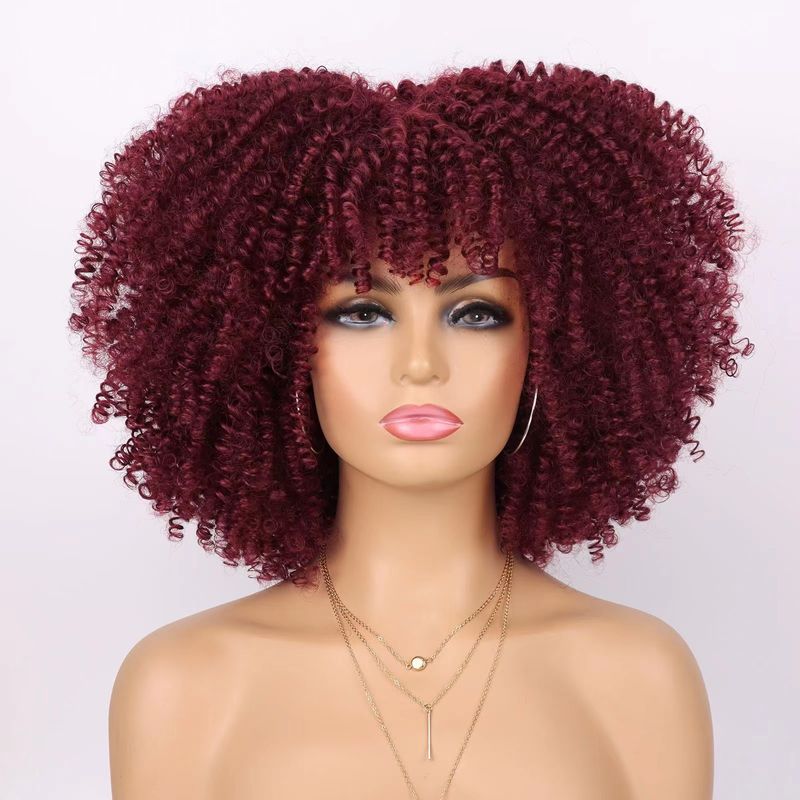 Hair Extensions Wigs More Than 30 Kinds Of Slightly Curly Small Curly Fluffy Short Curly Hair Kinky High Temperature Wire_voghion.com