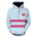 New Undertale Game Jacket Frisk Color Block Hoodie 3D Sweatshirt For Men_voghion.com