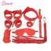 Sexy Leather BDSM Kits Plush Sex Bondage Set Handcuffs Sex Games Whip Gag Nipple Clamps Sex Toys For Couples E_voghion.com