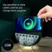 New Multi-Functional 5-In-1 Charger Creative Bluetooth Night Light Wireless Charging Alarm Clock Speaker_voghion.com