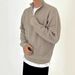 Herren-Strickpullover mit halbem Reißverschluss – Koreanischer Pullover, einfarbig (Grau/Schwarz/Blau/Khaki, M-3XL)_voghion.com