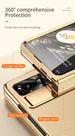 For Google Pixel Fold Luxury Electroplate Leather Business Elegant Built In Screen Protector Flim Holder Stand Phone Case Cover_voghion.com