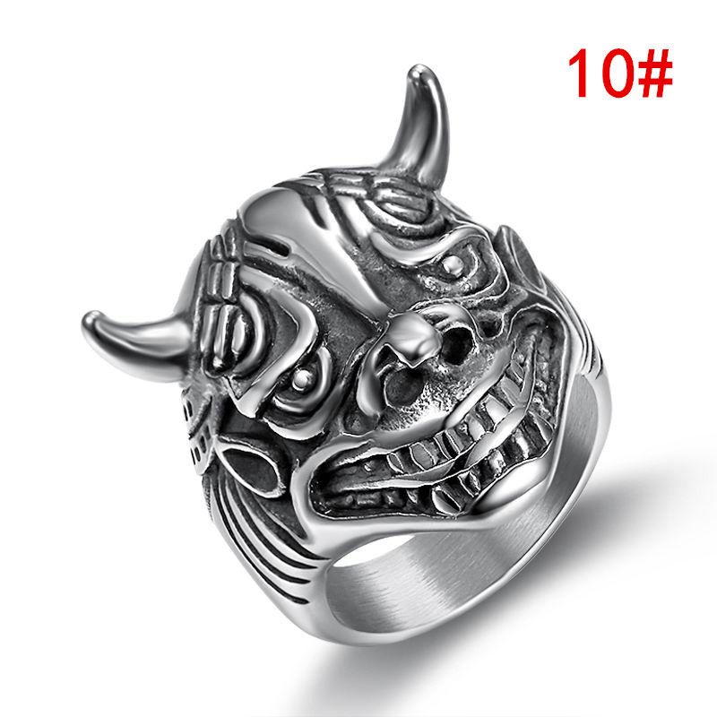 Heißer Verkauf Beliebte Accessoires Punk Gothic Rock Persönlichkeit Titan Stahl Japanischen Prajna Herrenring_voghion.com