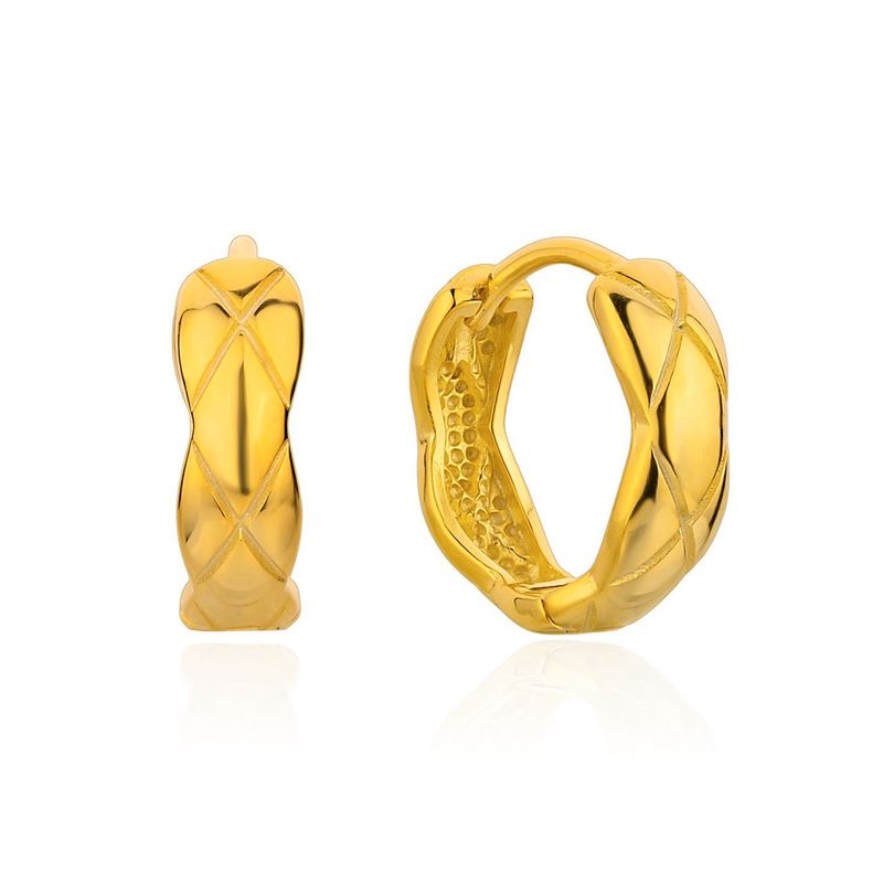 Orecchini a polsino trapuntati di alta qualità in argento puro di ispirazione coreana: design di nicchia, semplici e versatili per l'uso quotidiano/in viaggio_voghion.com