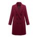 Trench da donna taglie forti Cappotto lungo in lana da donna Cappotto in lana da donna_voghion.com