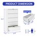 5 Drawer Metal Lateral File Cabinet , White Filing Cabinet with Lock, Lockable File Cabinet for Home Office, Locking Metal File Cabinet for Legal/Lett_voghion.com