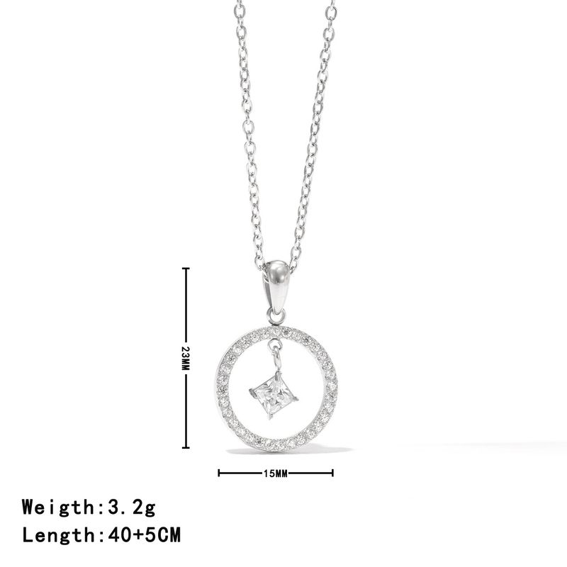 Collana con ciondolo elegante in oro e argento da donna, catena a strati minimalista per l'uso quotidiano_voghion.com